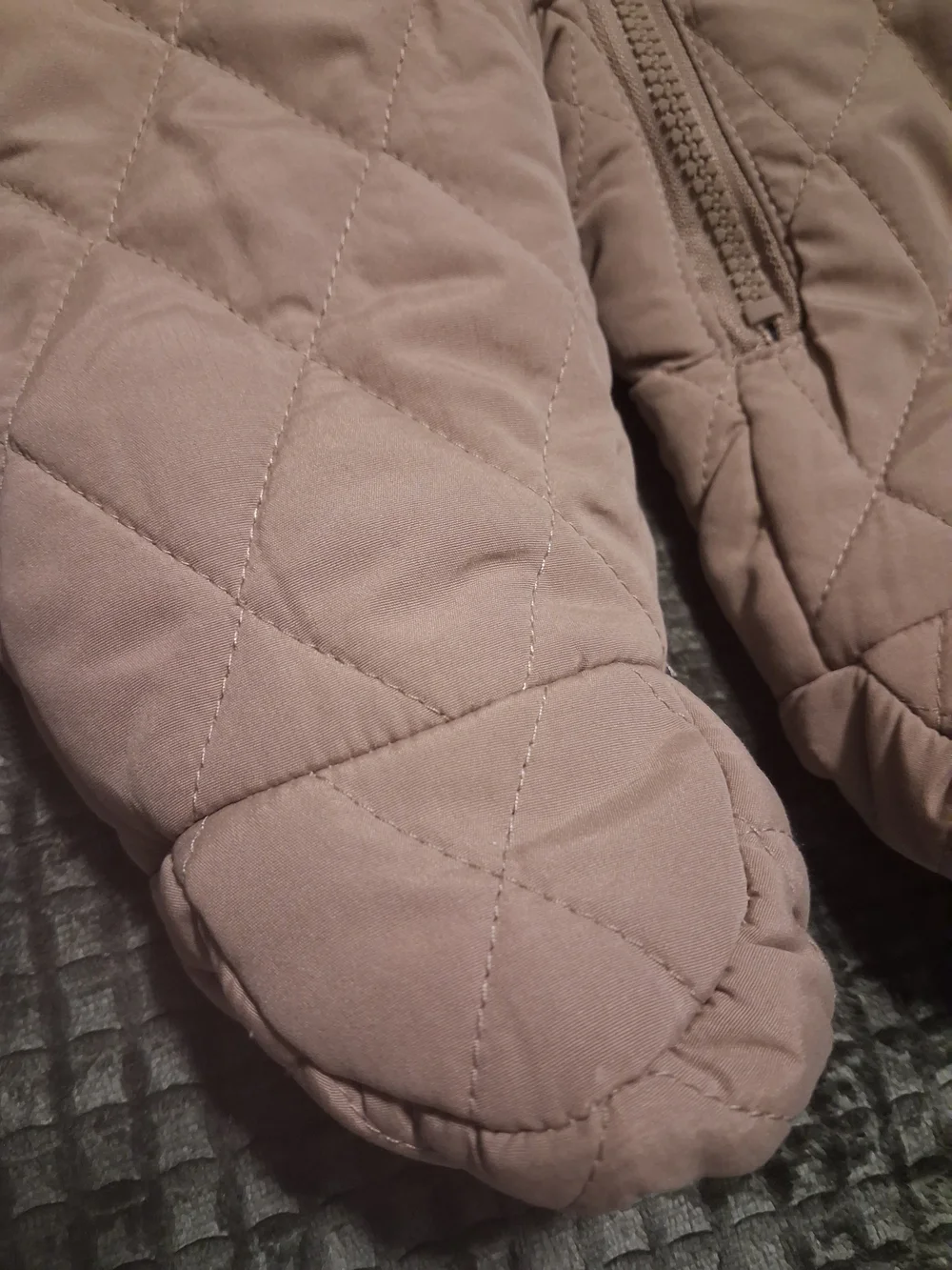 Baby Tan Quilted Hooded Bunting Snowsuit | Cozy Winter One-Piece | Unisex Infant